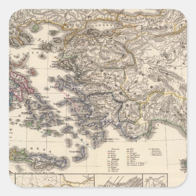 Zwergwanderung Quadratischer Aufkleber (Vorderseite)