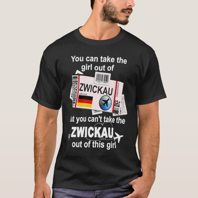 Zwickau Boarding Pass Zwickau Girl Zwickau T-Shirt (Vorderseite)