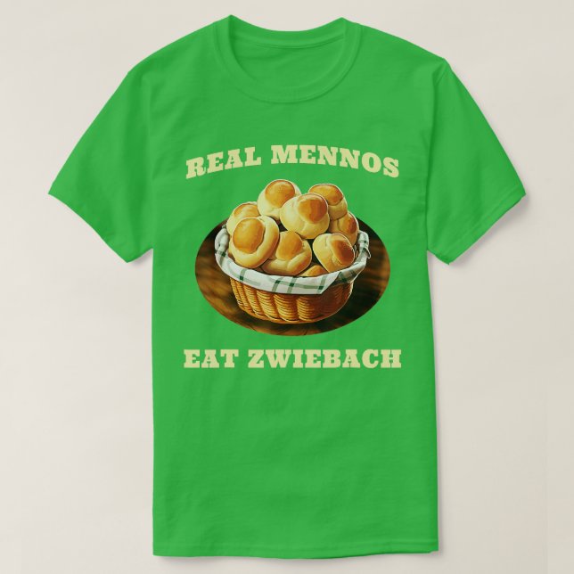 Zwiebach Mennonite Bun Roll Brot Backen Zwieback T-Shirt (Design vorne)
