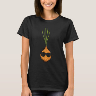 Zwiebel Sonnenbrille Schalotte Vegetarischer Bauer T-Shirt