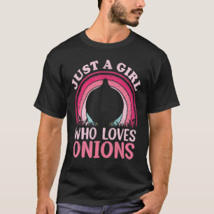 Zwiebelgemüse Vintage Nur Ein Mädchen Das Oni Lieb T-Shirt