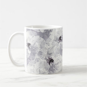 Zwiebeln, grau-weiß, blumengeschmückte, weiße Blum Kaffeetasse