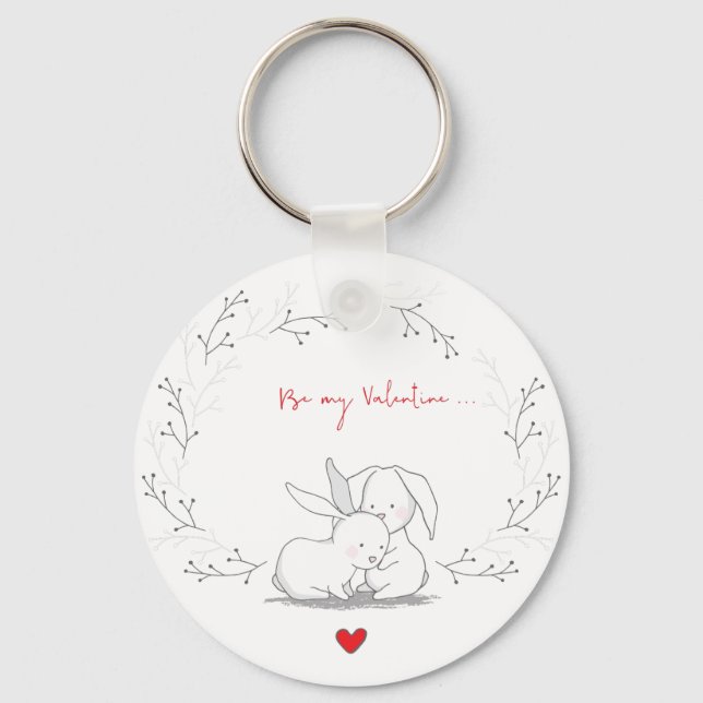 Zwiebeln und Kaninchen Schlüsselanhänger (Vorderseite)