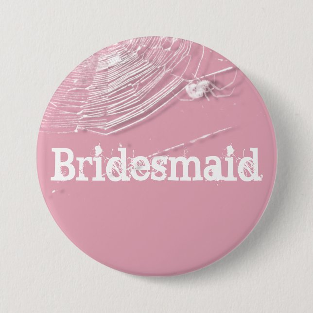 Zwiebeln und Weiße Spinnen Bridesmaid Button (Vorderseite)