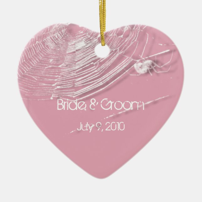 Zwiebeln und weiße Spinnen Keepsak Hochzeitszitat Keramikornament (Vorne)