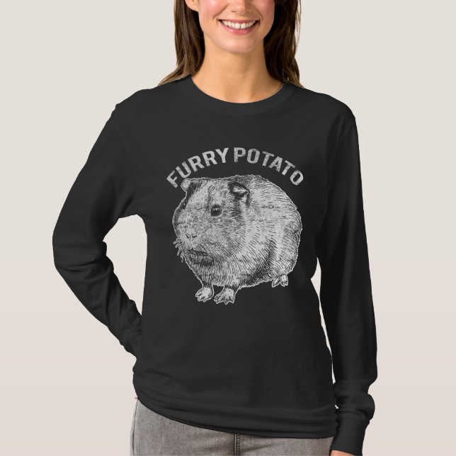 Zwiebelpotato Niedlich Pet Guinea Schweinefleisch  T-Shirt (Vorderseite)