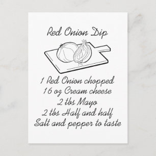 Zwiebelrezeptur Postkarte