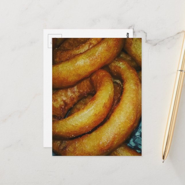 Zwiebelringe Postkarte (Vorderseite/Rückseite Beispiel)