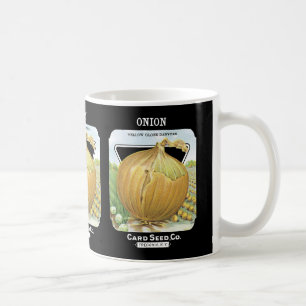 Zwiebelsamen Packungsetikett Tasse