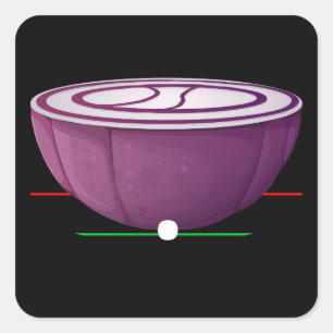 Zwiebeltisch für Glittermöbel Quadratischer Aufkleber