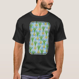 Zwiebelvektorzwiebeln und Polka-Punkte T-Shirt