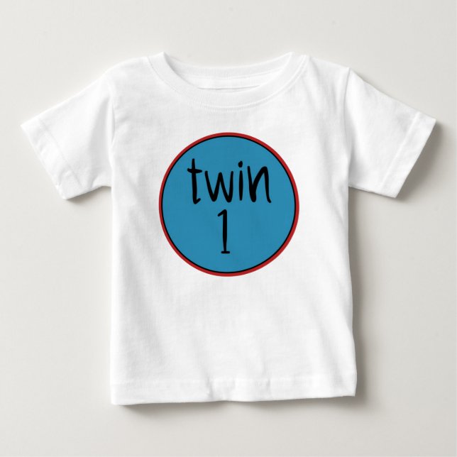 Zwilling 1 baby t-shirt (Vorderseite)