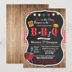 Zwilling Baby Q BabyQ Paare Grillparty Einladung