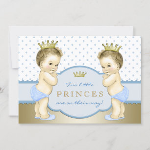 Zwilling Jungen Baby Shower Einladung