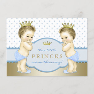 Zwilling Jungen Baby Shower Einladung
