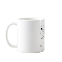 Zwilling ragt Tasse - schwarze Logde Karte empor