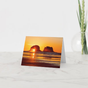 Zwilling schaukelt Sonnenuntergang Notecard Karte