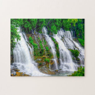 Zwilling Wasserfälle Tennessee. Puzzle