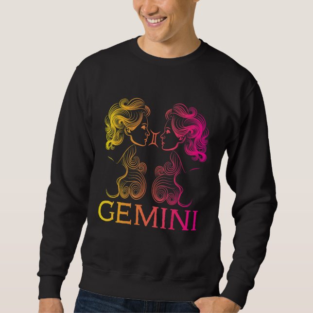 Zwilling Zodiac Sign Horoscope 1 Sweatshirt (Vorderseite)