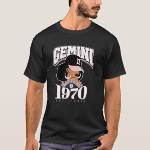 Zwillinge 1970 Astro Jahr Melanin Königin Afro Göt T-Shirt