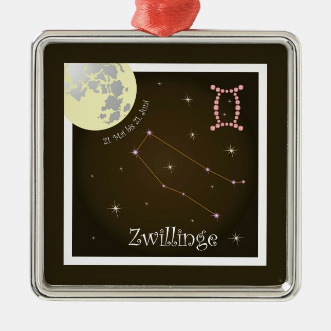 Zwillinge 21 Mai bis 21. Juni Ornament (Vorne)