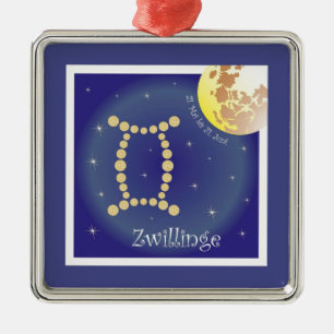 Zwillinge 21 Mai bis 21. Juni Ornament Aus Metall