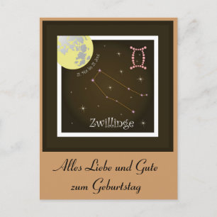Zwillinge 21. Mai bis 21. Juni Postkarte