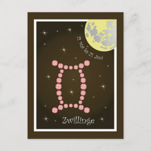 Zwillinge 21. Mai bis 21. Juni Postkarte