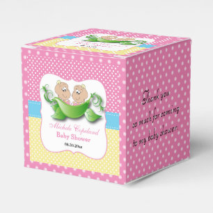 Zwillinge Baby Mädchen Dusche - Zwei Erbsen in ein Geschenkschachtel