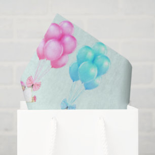 Zwillinge Baby Rosa und Blau Seidenpapier