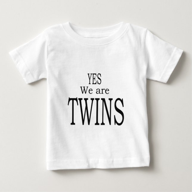 Zwillinge Baby T-shirt (Vorderseite)