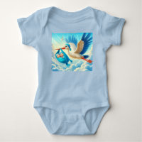 Zwillinge Babyjungen mit Storch Baby Shower