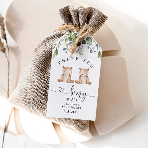 Zwillinge Danke beary viel Gefallen Tag Geschenkanhänger