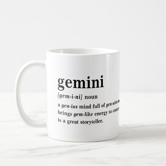 Zwillinge Definition Ästhetik Astrologie Geschenk Kaffeetasse (Links)