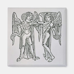 Zwillinge (die Zwillinge) eine Illustration vom Magnet