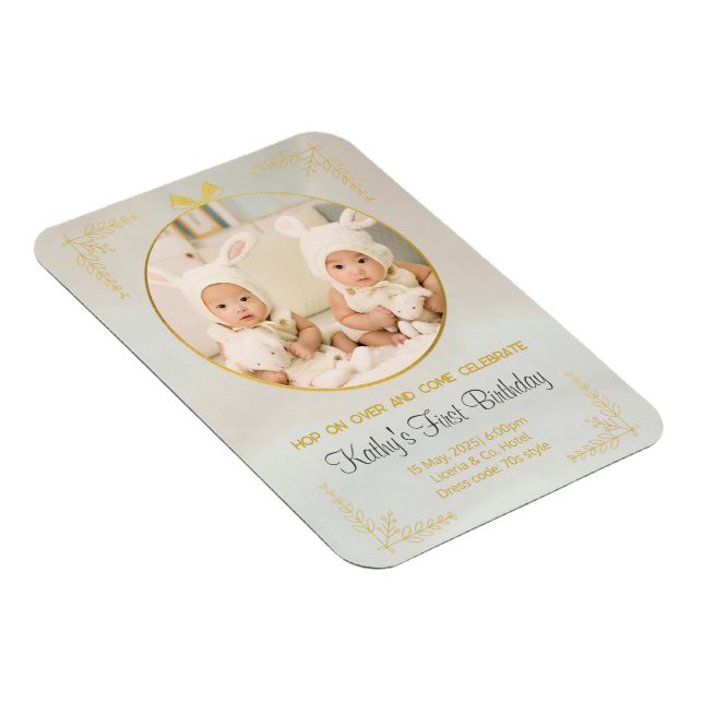 Zwillinge Einladungen zum 1. Magnet (Rechte Seite)