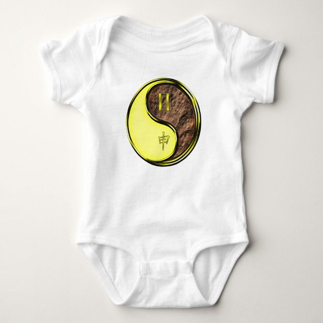 Zwillinge & Erd-Affe Baby Strampler (Vorderseite)