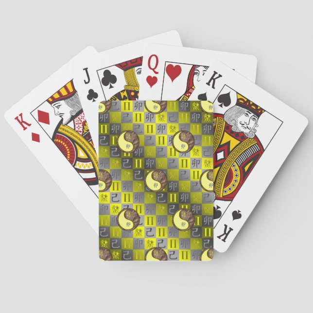 Zwillinge & Erde Kaninchen Spielkarten (Rückseite)