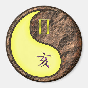 Zwillinge & Erde Schwein Magnet