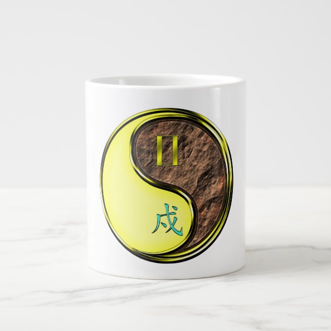 Zwillinge & Erdhund Jumbo-Tasse (Vorderseite)