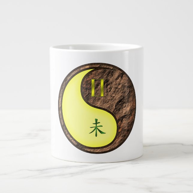 Zwillinge & Erdziege Jumbo-Tasse (Vorderseite)
