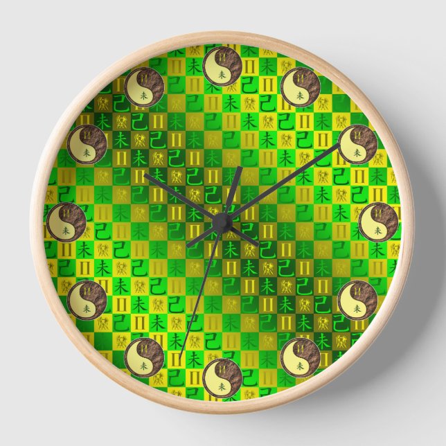 Zwillinge & Erdziege Uhr (Vorderseite)