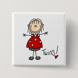 Zwillinge erwarten T-Shirts und Geschenke Button