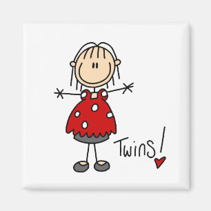 Zwillinge erwarten T-Shirts und Geschenke Magnet