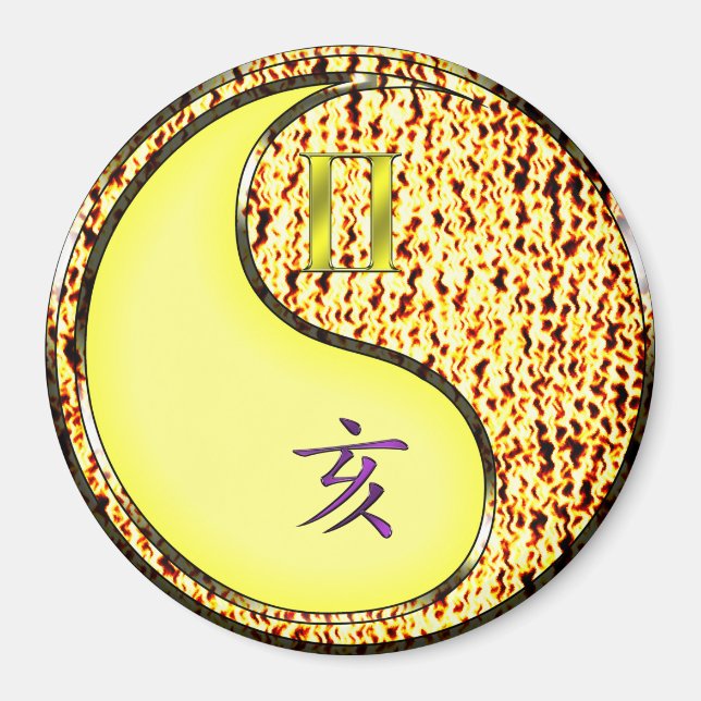 Zwillinge & Feuer-Eber Magnet (Vorne)