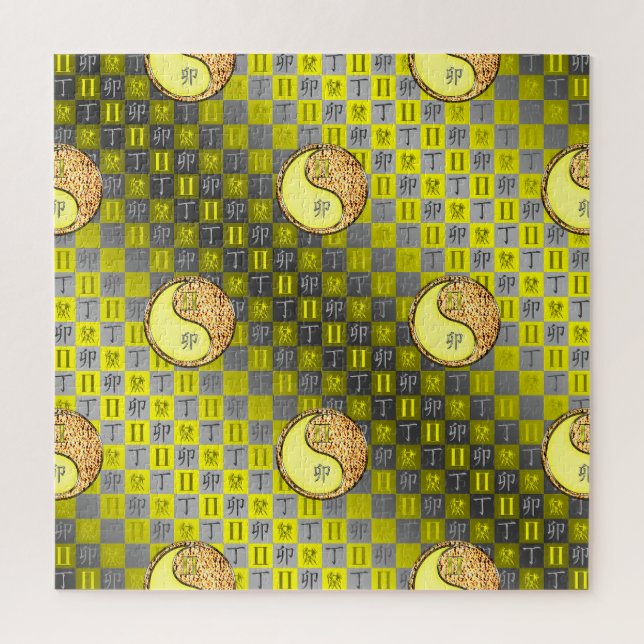 Zwillinge & Feuer Kaninchen Puzzle (Vertikal)