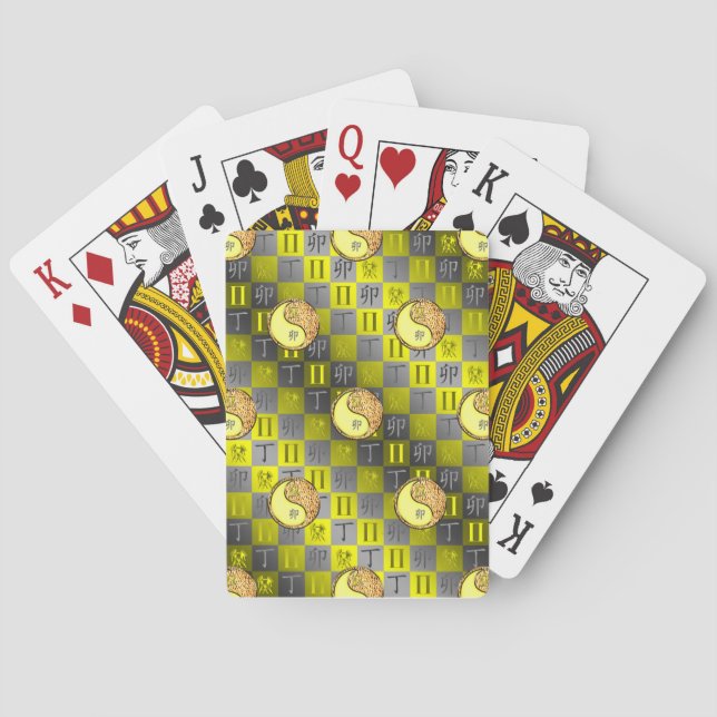Zwillinge & Feuer Kaninchen Spielkarten (Rückseite)