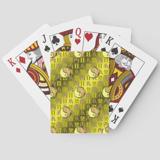 Zwillinge & Feuerdrache Spielkarten (Rückseite)