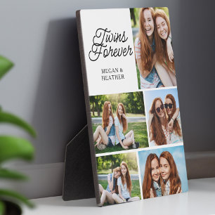 Zwillinge Für Immer Geschwister 5 Foto-Kollage And Fotoplatte