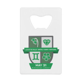 Zwillinge Geburtstags-Emblem™ für 21.-31. Mai Geldbeutel Flaschenöffner